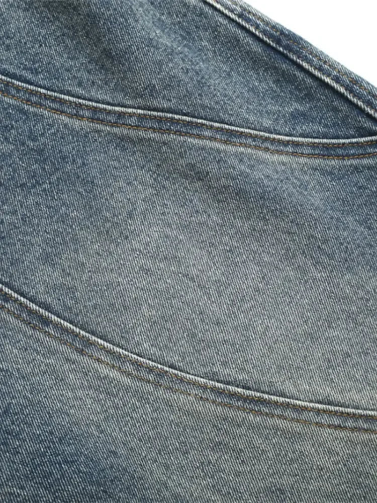 Men's Washed Wide Leg Jeans