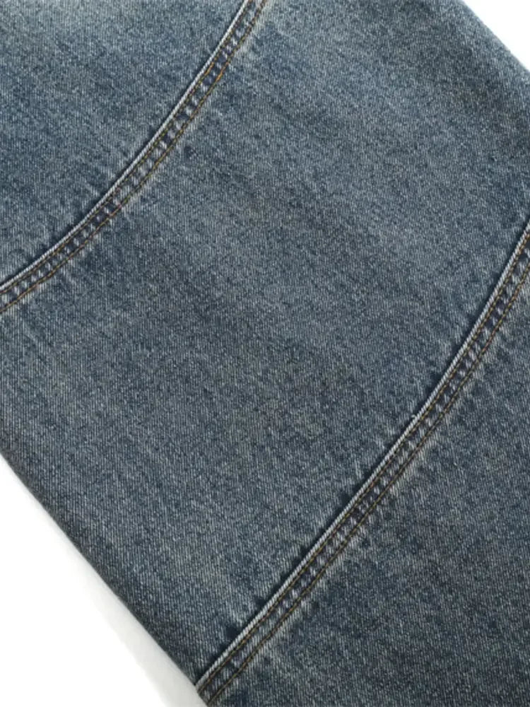 Men's Washed Wide Leg Jeans