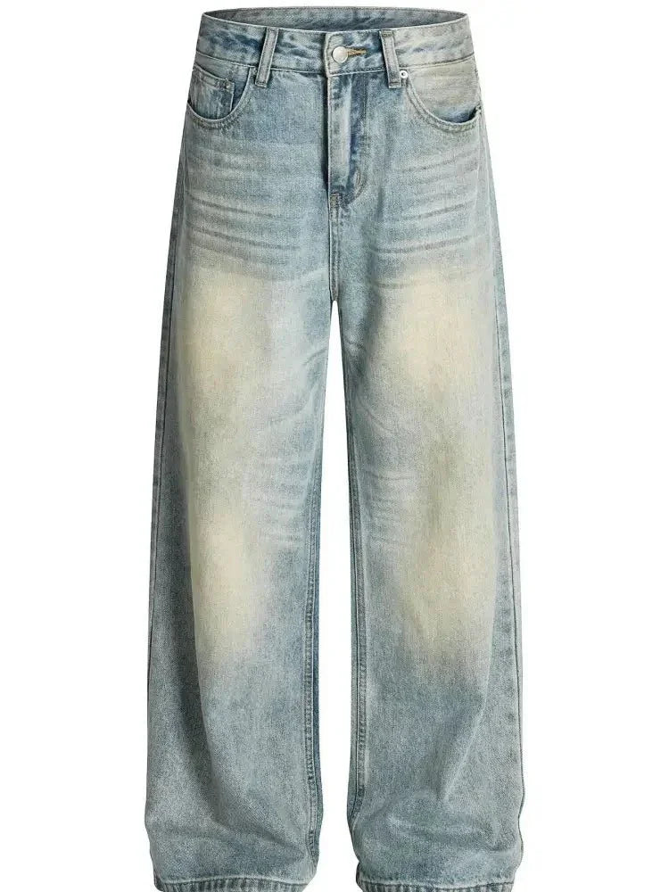 Men's Washed Wide Leg Jeans - Update AvenueTrendsi100400609854777100400609854777Men's Washed Wide Leg JeansBlue