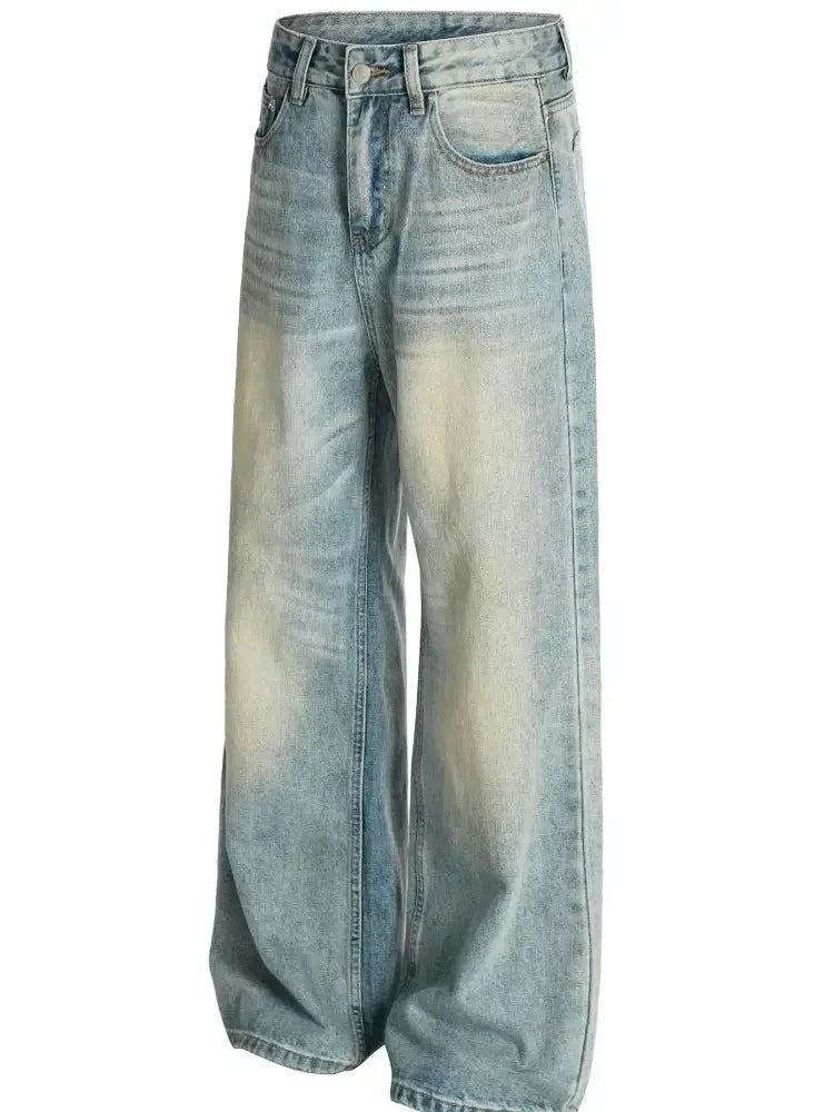 Men's Washed Wide Leg Jeans - Update AvenueTrendsi100400609854777100400609854777Men's Washed Wide Leg JeansBlue