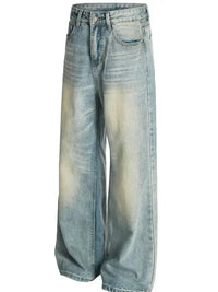 Men's Washed Wide Leg Jeans - Update AvenueTrendsi100400609854777100400609854777Men's Washed Wide Leg JeansBlue