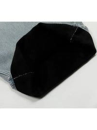 Men's Washed Wide Leg Relaxed Fit Denim Jeans