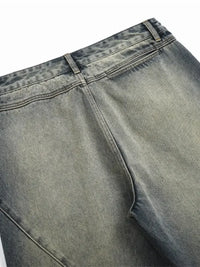 Men's Washed Wide Leg Relaxed Fit Jeans