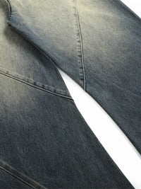 Men's Washed Wide Leg Relaxed Fit Jeans