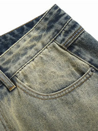 Men's Washed Wide Leg Relaxed Fit Jeans