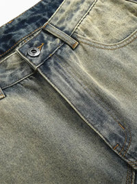 Men's Washed Wide Leg Relaxed Fit Jeans