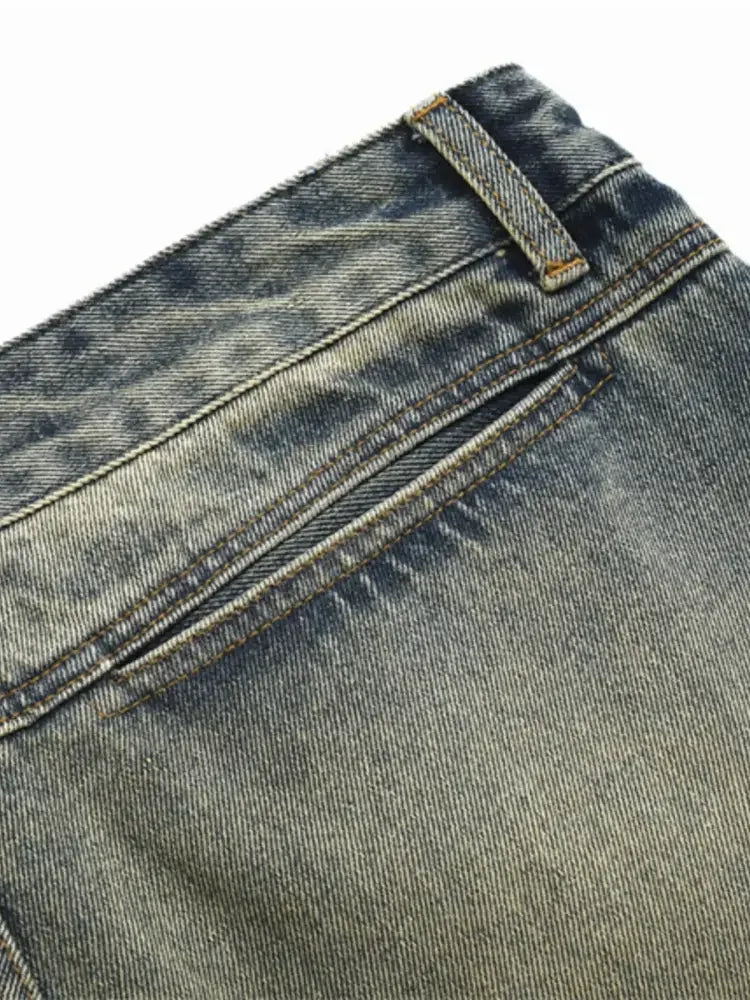 Men's Washed Wide Leg Relaxed Fit Jeans