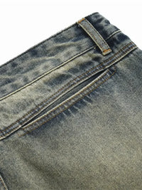 Men's Washed Wide Leg Relaxed Fit Jeans