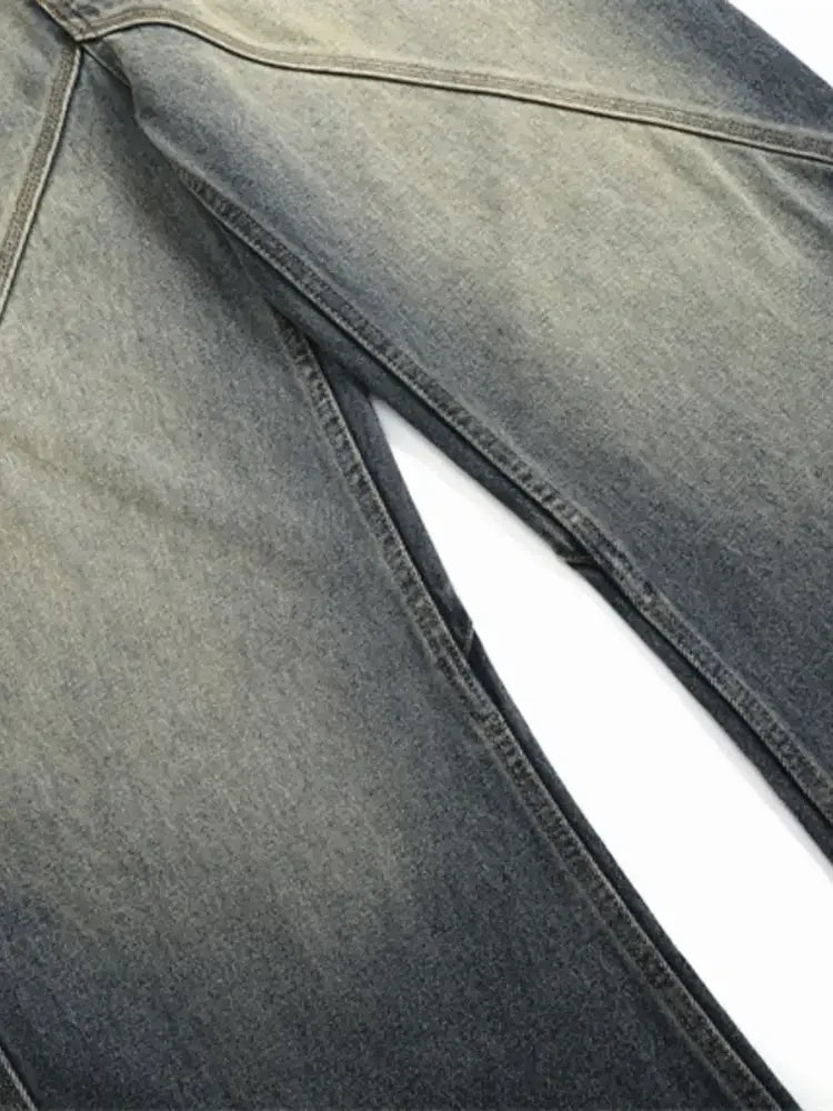 Men's Washed Wide Leg Relaxed Fit Jeans