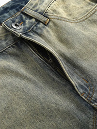 Men's Washed Wide Leg Relaxed Fit Jeans