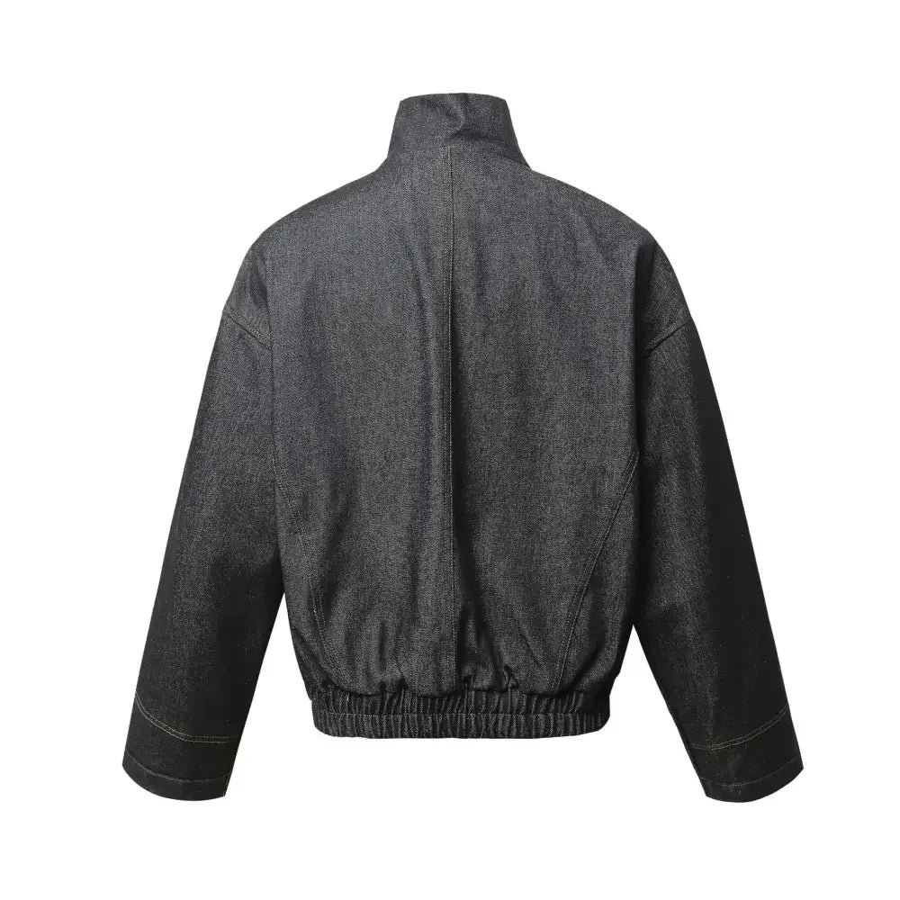 Men's Washed Zip Up Denim Jacket