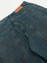 Men's Wide-Leg Baggy Denim Jeans