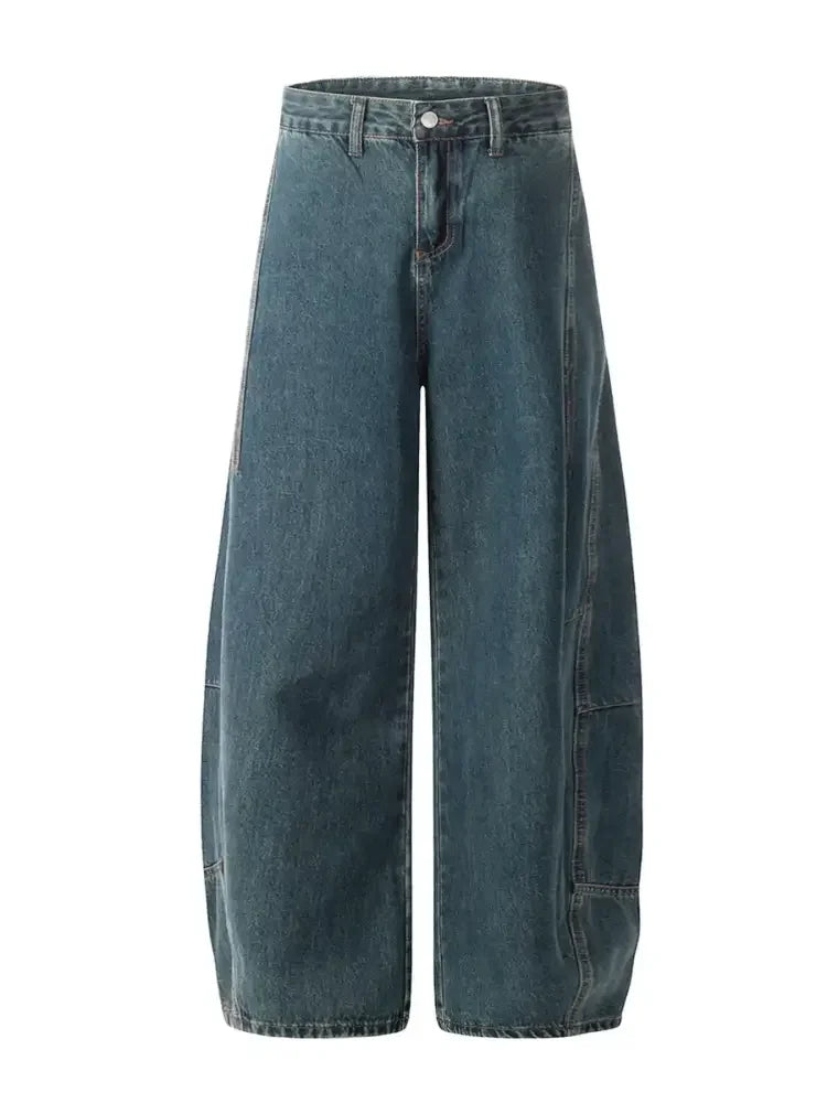 Men's Wide-Leg Baggy Denim Jeans