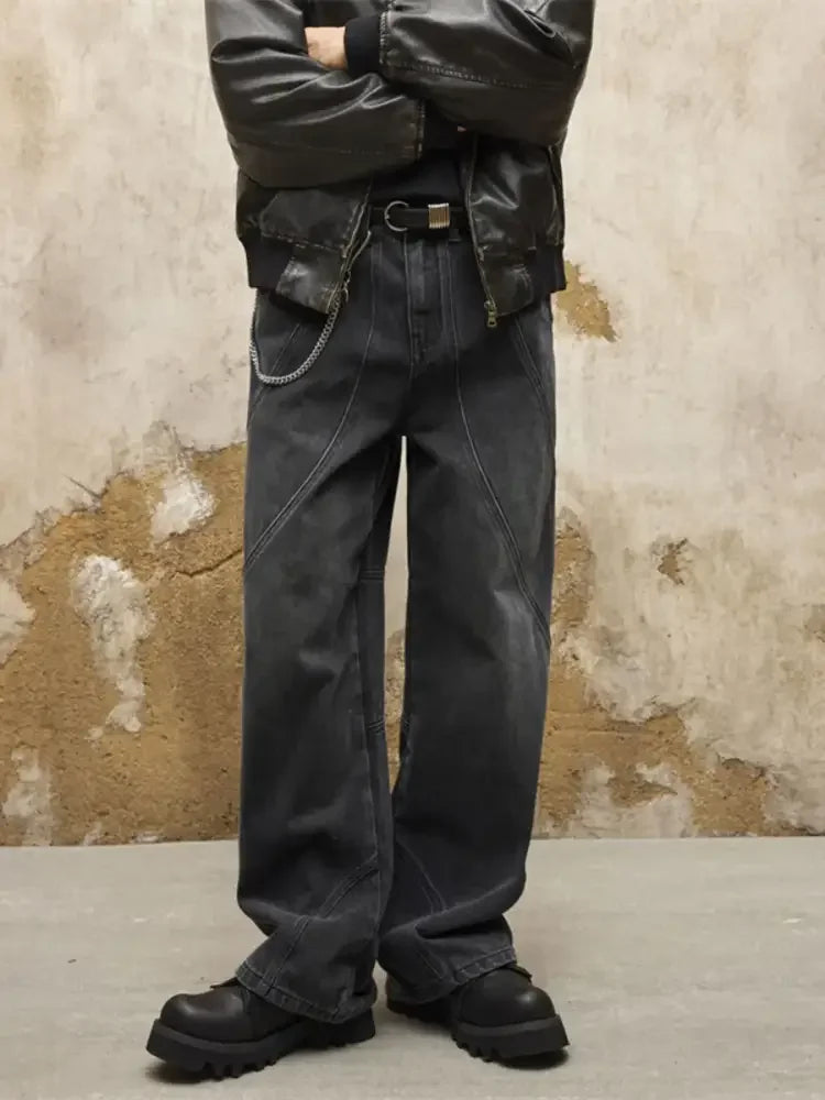 Men's Wide Leg Baggy Jeans