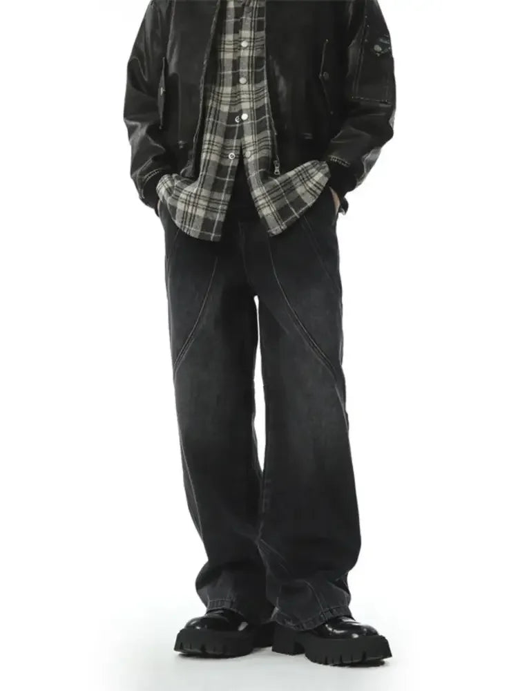 Men's Wide Leg Baggy Jeans