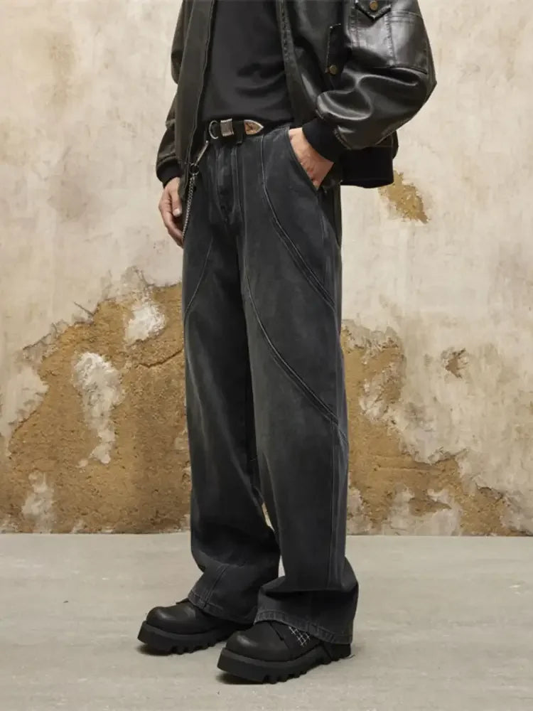 Men's Wide Leg Baggy Jeans