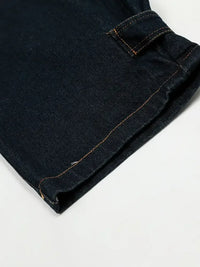 Men's Wide Leg Baggy Jeans with Rope Belt Details