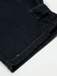 Men's Wide Leg Baggy Jeans with Rope Belt Details