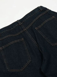 Men's Wide Leg Baggy Jeans with Rope Belt Details