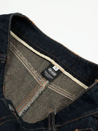Men's Wide Leg Baggy Jeans with Rope Belt Details