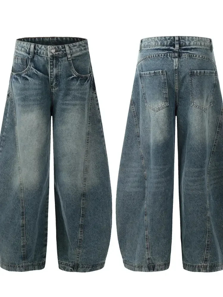 Men's Wide Leg Balloon Jeans