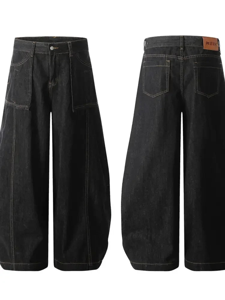 Men's Wide Leg Balloon Jeans