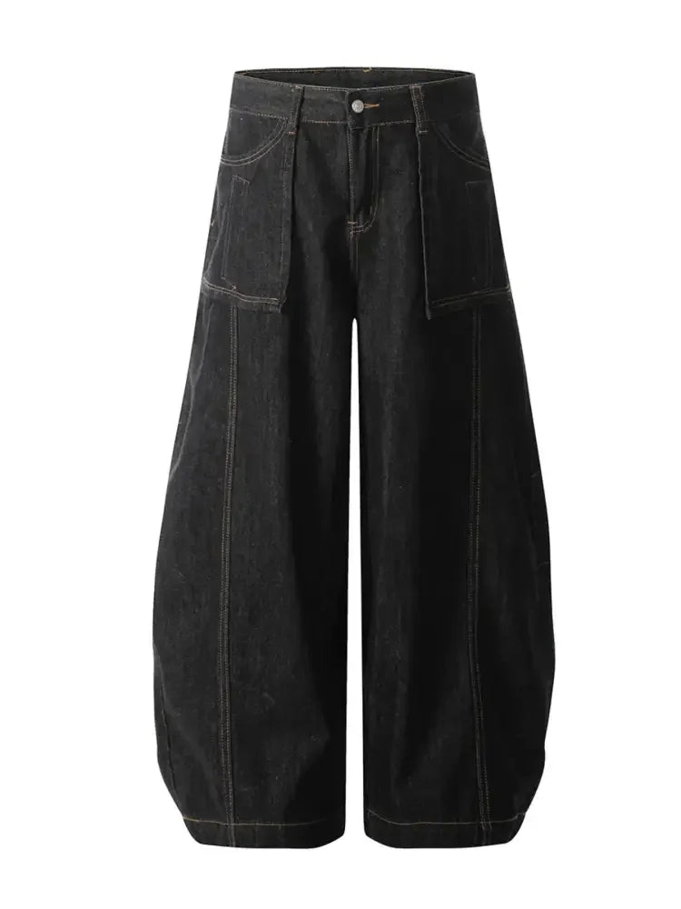 Men's Wide Leg Balloon Jeans