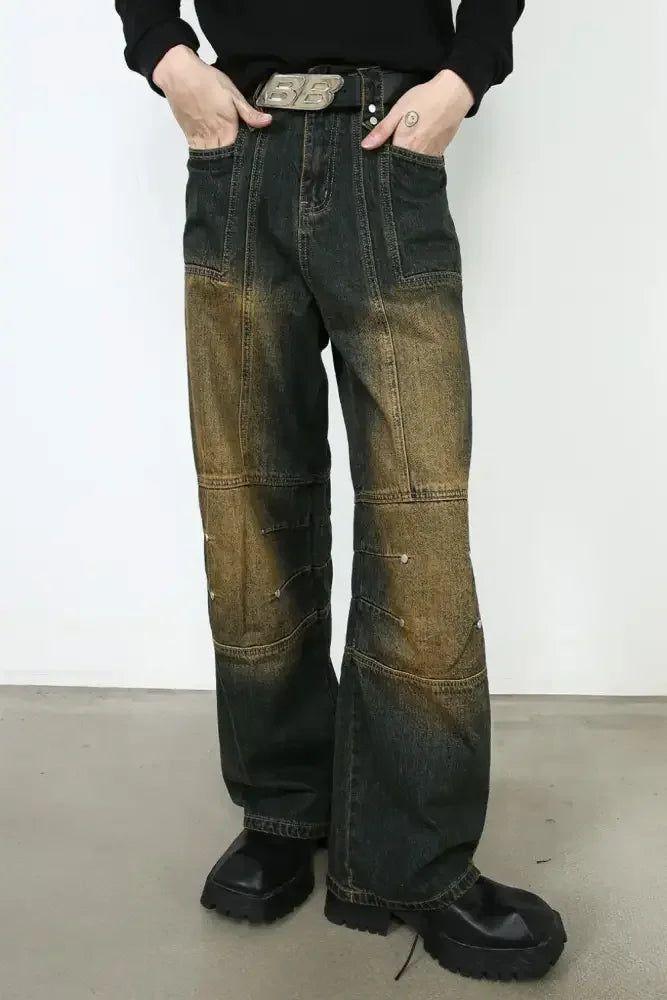 Men's Wide Leg Bootcut Jeans