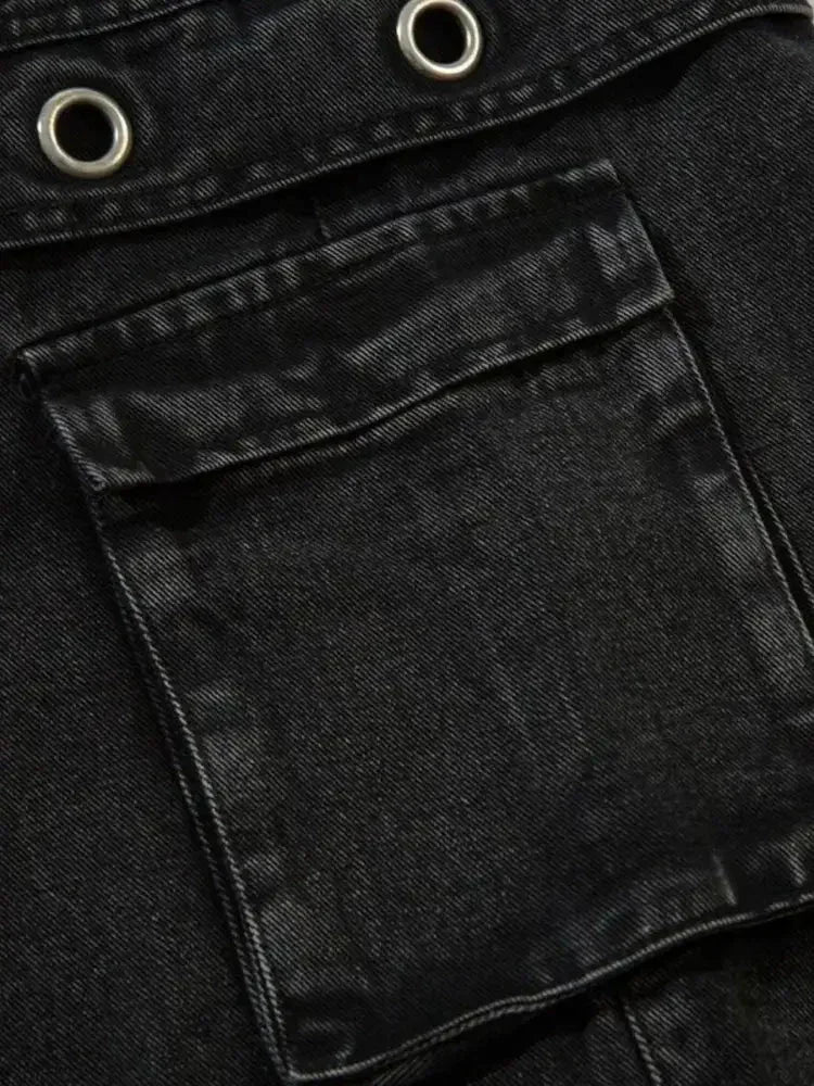 Men's Wide Leg Cargo Denim Jeans with Multi Pockets - Update AvenueTrendsi100400178628501100400178628501Men's Wide Leg Cargo Denim Jeans with Multi PocketsBlack