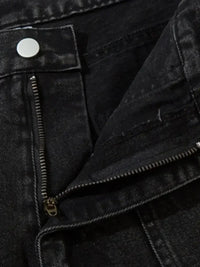 Men's Wide Leg Cargo Denim Jeans with Multi Pockets - Update AvenueTrendsi100400178628501100400178628501Men's Wide Leg Cargo Denim Jeans with Multi PocketsBlack