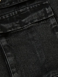 Men's Wide Leg Cargo Denim Jeans with Multi Pockets - Update AvenueTrendsi100400178628501100400178628501Men's Wide Leg Cargo Denim Jeans with Multi PocketsBlack