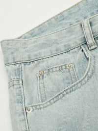 Men's Wide Leg Cargo Denim Shorts