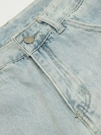 Men's Wide Leg Cargo Denim Shorts