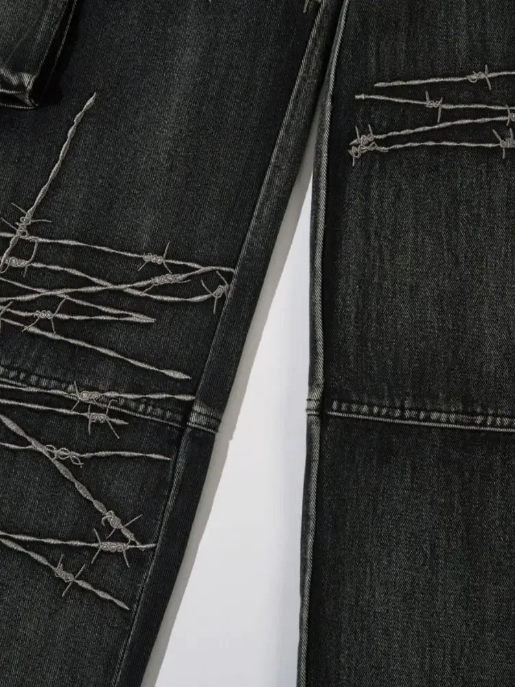 Men's Wide Leg Cargo Jeans