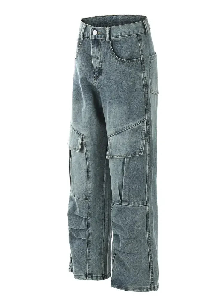 Men's Wide Leg Cargo Jeans