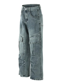 Men's Wide Leg Cargo Jeans