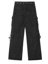Men's Wide Leg Cargo Jeans