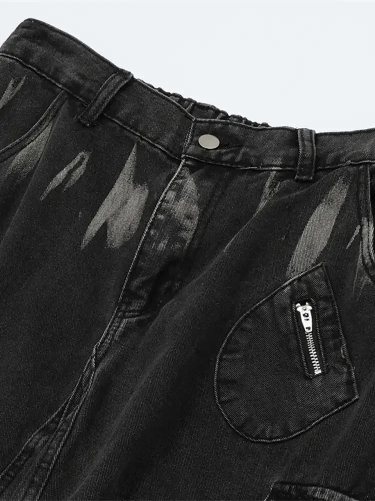 Men's Wide Leg Cargo Jeans