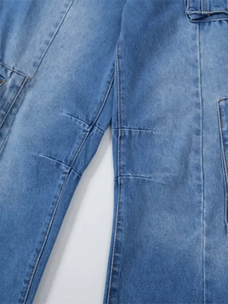 Men's Wide Leg Cargo Jeans
