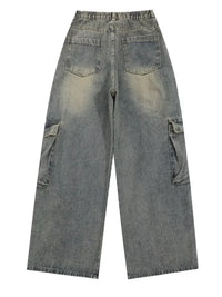 Men's Wide Leg Cargo Jeans