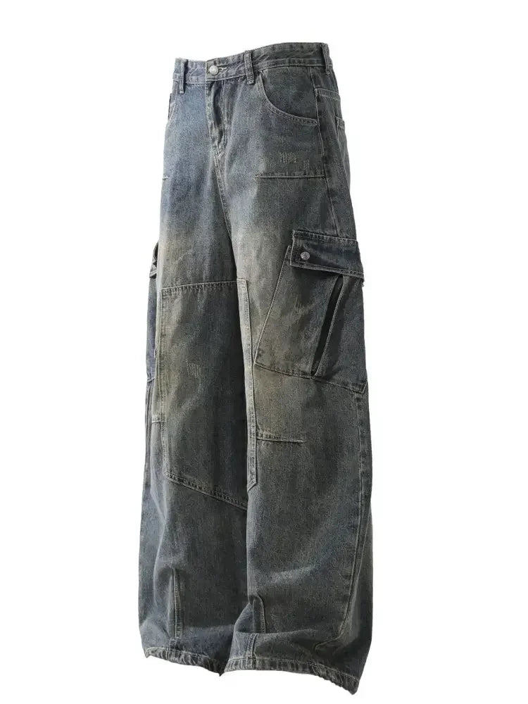 Men's Wide Leg Cargo Jeans