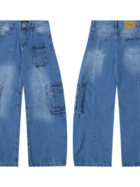 Men's Wide Leg Cargo Jeans
