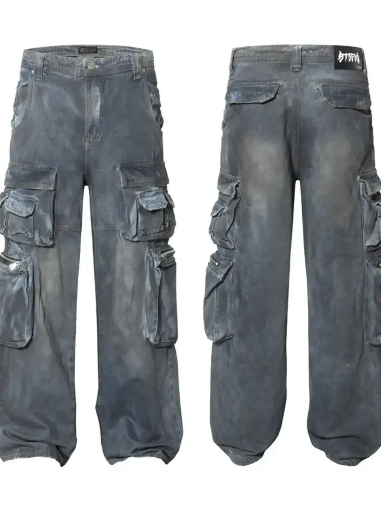 Men's Wide Leg Cargo Jeans