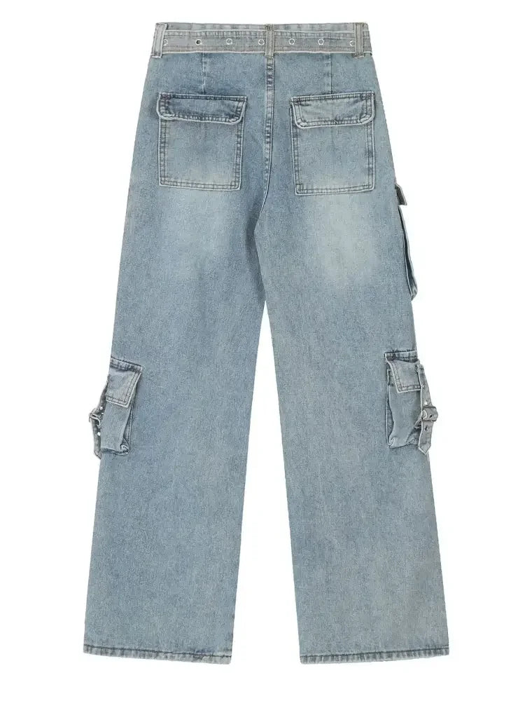 Men's Wide Leg Cargo Jeans
