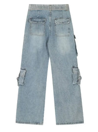 Men's Wide Leg Cargo Jeans