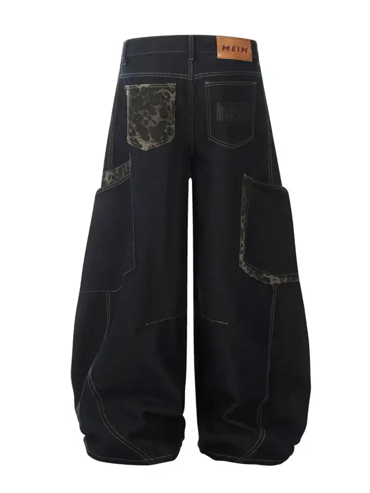 Men's Wide Leg Cargo Jeans