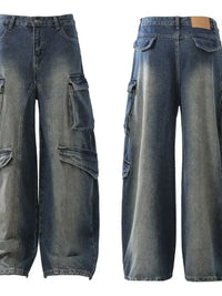 Men's Wide Leg Cargo Jeans