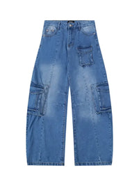 Men's Wide Leg Cargo Jeans