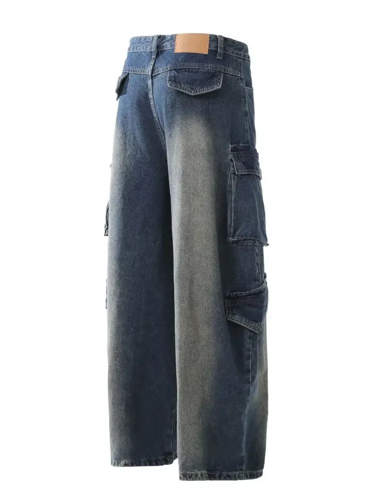 Men's Wide Leg Cargo Jeans