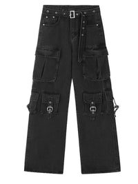 Men's Wide Leg Cargo Jeans